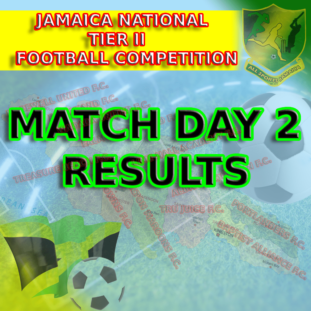 Jamaica National Tier II League Championships 2022 Matchday 2 Results