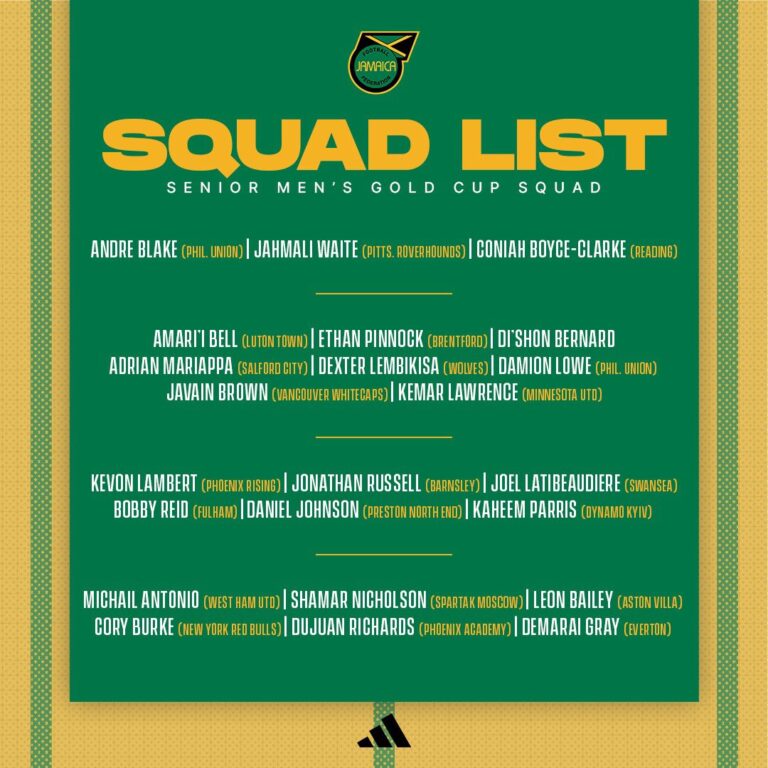 Jamaica Reggae Boyz Unveil Powerful Gold Cup Squad Bailey And Richards